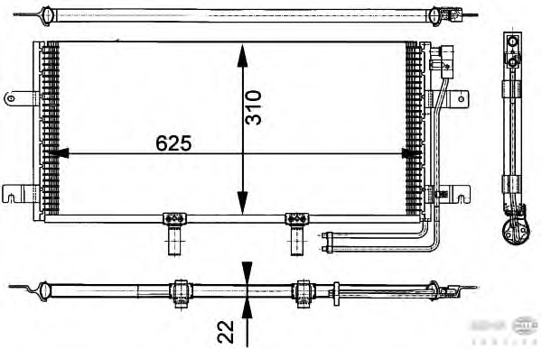 Condensator, climatizare 8FC 351 301-151 BEHR HELLA SERVICE - Radiator clima Condensator, climatizare 8FC 351 301-151 BEHR HELLA SERVICE - Radiator clima