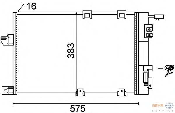 Condensator, climatizare 8FC 351 301-244 BEHR HELLA SERVICE - Radiator clima Condensator, climatizare 8FC 351 301-244 BEHR HELLA SERVICE - Radiator clima
