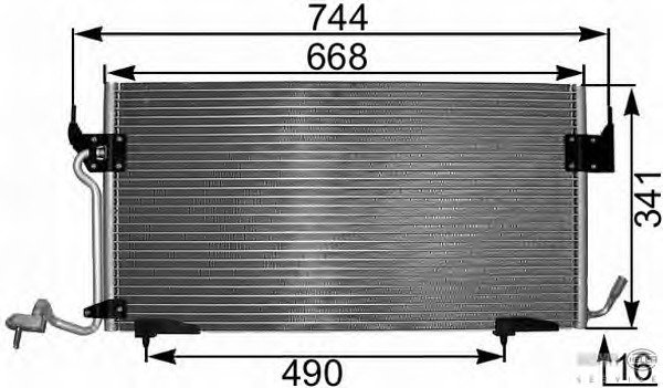 Condensator, climatizare 8FC 351 301-291 BEHR HELLA SERVICE - Radiator clima Condensator, climatizare 8FC 351 301-291 BEHR HELLA SERVICE - Radiator clima