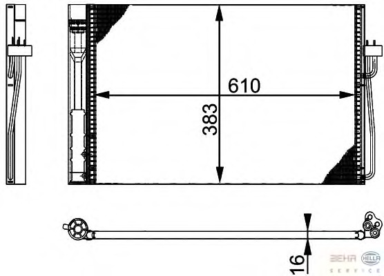 Condensator, climatizare 8FC 351 301-331 BEHR HELLA SERVICE - Radiator clima Condensator, climatizare 8FC 351 301-331 BEHR HELLA SERVICE - Radiator clima