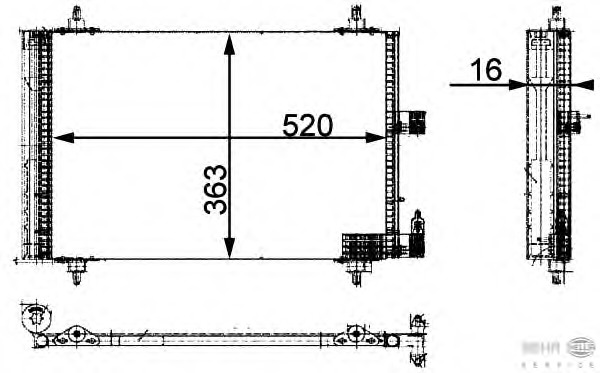 Condensator, climatizare 8FC 351 301-381 BEHR HELLA SERVICE - Radiator clima Condensator, climatizare 8FC 351 301-381 BEHR HELLA SERVICE - Radiator clima