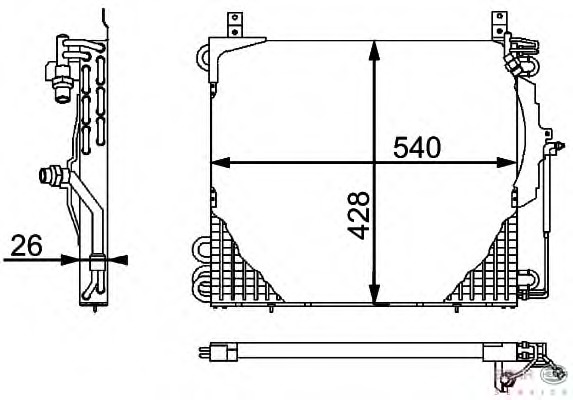 Condensator, climatizare 8FC 351 301-481 BEHR HELLA SERVICE - Radiator clima Condensator, climatizare 8FC 351 301-481 BEHR HELLA SERVICE - Radiator clima