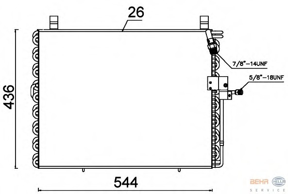 Condensator, climatizare 8FC 351 301-484 BEHR HELLA SERVICE - Radiator clima Condensator, climatizare 8FC 351 301-484 BEHR HELLA SERVICE - Radiator clima