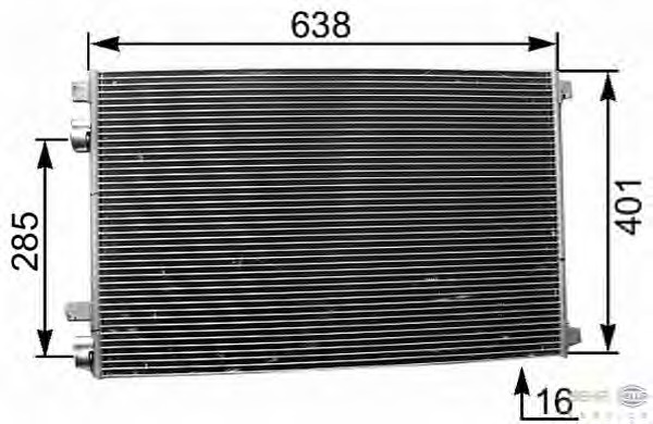 Condensator, climatizare 8FC 351 301-564 BEHR HELLA SERVICE - Radiator clima Condensator, climatizare 8FC 351 301-564 BEHR HELLA SERVICE - Radiator clima