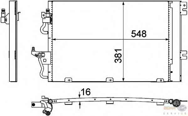 Condensator, climatizare 8FC 351 301-761 BEHR HELLA SERVICE - Radiator clima Condensator, climatizare 8FC 351 301-761 BEHR HELLA SERVICE - Radiator clima