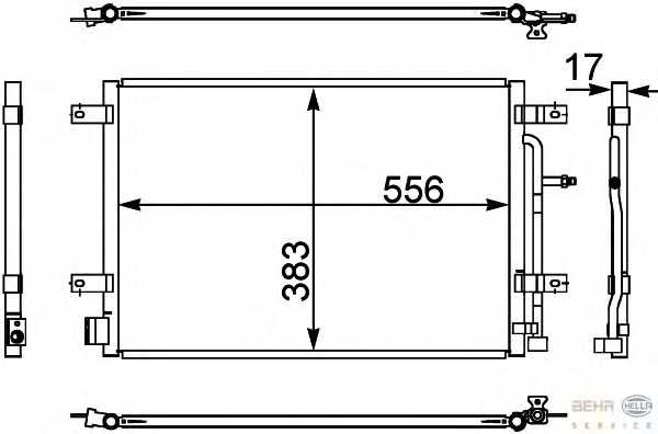 Condensator, climatizare 8FC 351 302-441 BEHR HELLA SERVICE - Radiator clima Condensator, climatizare 8FC 351 302-441 BEHR HELLA SERVICE - Radiator clima