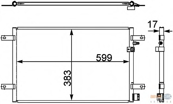 Condensator, climatizare 8FC 351 302-451 BEHR HELLA SERVICE - Radiator clima Condensator, climatizare 8FC 351 302-451 BEHR HELLA SERVICE - Radiator clima