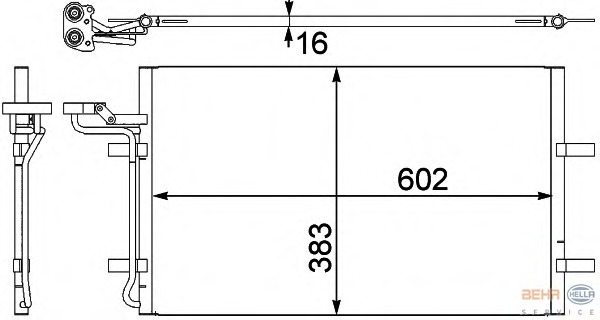 Condensator, climatizare 8FC 351 302-571 BEHR HELLA SERVICE - Radiator clima Condensator, climatizare 8FC 351 302-571 BEHR HELLA SERVICE - Radiator clima