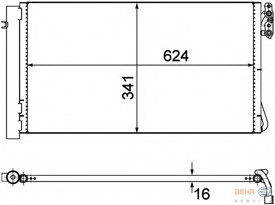 Condensator, climatizare 8FC 351 302-621 BEHR HELLA SERVICE - Radiator clima Condensator, climatizare 8FC 351 302-621 BEHR HELLA SERVICE - Radiator clima