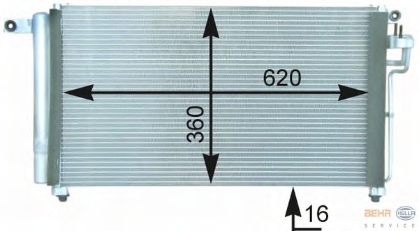 Condensator, climatizare 8FC 351 303-111 BEHR HELLA SERVICE - Radiator clima Condensator, climatizare 8FC 351 303-111 BEHR HELLA SERVICE - Radiator clima
