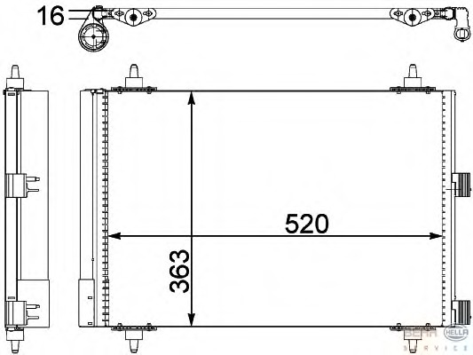 Condensator, climatizare 8FC 351 303-371 BEHR HELLA SERVICE - Radiator clima Condensator, climatizare 8FC 351 303-371 BEHR HELLA SERVICE - Radiator clima