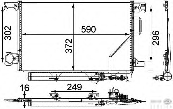 Condensator, climatizare 8FC 351 303-411 BEHR HELLA SERVICE - Radiator clima Condensator, climatizare 8FC 351 303-411 BEHR HELLA SERVICE - Radiator clima