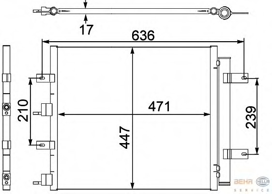 Condensator, climatizare 8FC 351 304-181 BEHR HELLA SERVICE - Radiator clima Condensator, climatizare 8FC 351 304-181 BEHR HELLA SERVICE - Radiator clima