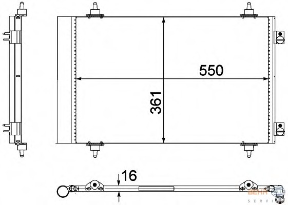 Condensator, climatizare 8FC 351 304-281 BEHR HELLA SERVICE - Radiator clima Condensator, climatizare 8FC 351 304-281 BEHR HELLA SERVICE - Radiator clima