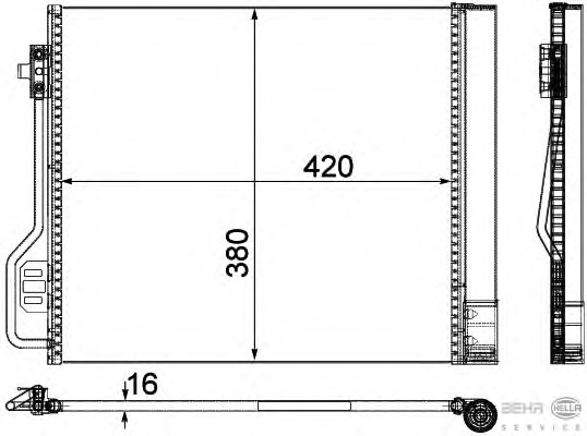 Condensator, climatizare 8FC 351 304-291 BEHR HELLA SERVICE - Radiator clima Condensator, climatizare 8FC 351 304-291 BEHR HELLA SERVICE - Radiator clima