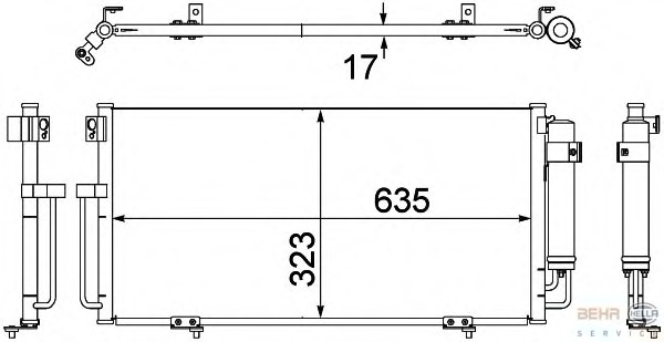 Condensator, climatizare 8FC 351 304-391 BEHR HELLA SERVICE - Radiator clima Condensator, climatizare 8FC 351 304-391 BEHR HELLA SERVICE - Radiator clima