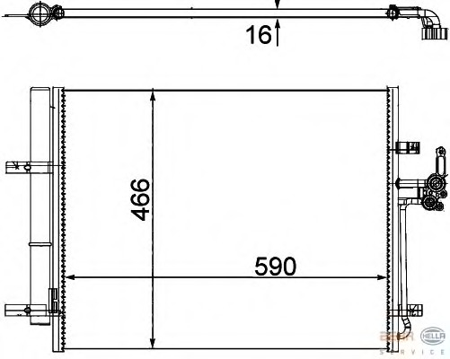 Condensator, climatizare 8FC 351 304-491 BEHR HELLA SERVICE - Radiator clima