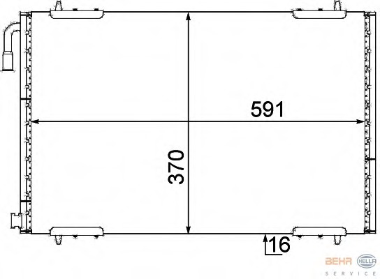 Condensator, climatizare 8FC 351 304-501 BEHR HELLA SERVICE - Radiator clima Condensator, climatizare 8FC 351 304-501 BEHR HELLA SERVICE - Radiator clima
