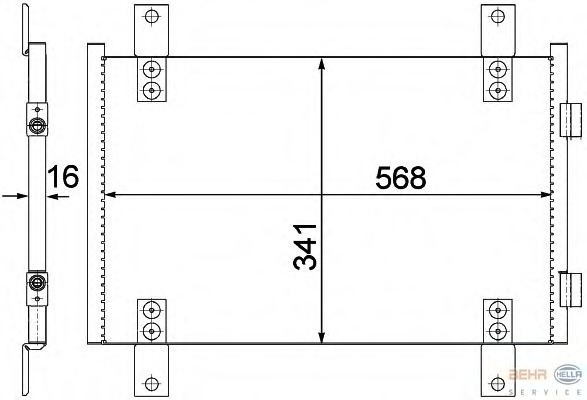 Condensator, climatizare 8FC 351 305-551 BEHR HELLA SERVICE - Radiator clima Condensator, climatizare 8FC 351 305-551 BEHR HELLA SERVICE - Radiator clima