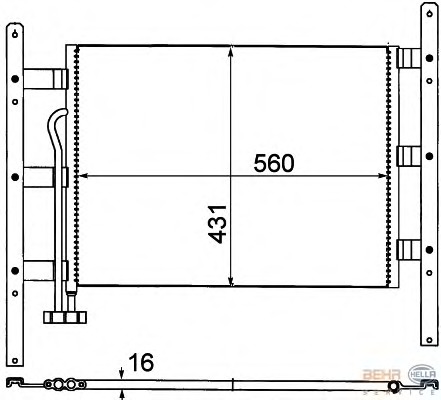 Condensator, climatizare 8FC 351 306-061 BEHR HELLA SERVICE - Radiator clima Condensator, climatizare 8FC 351 306-061 BEHR HELLA SERVICE - Radiator clima