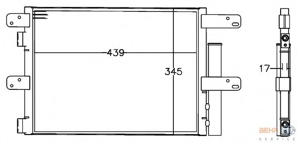 Condensator, climatizare 8FC 351 307-601 BEHR HELLA SERVICE - Radiator clima Condensator, climatizare 8FC 351 307-601 BEHR HELLA SERVICE - Radiator clima