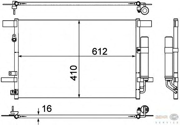 Condensator, climatizare 8FC 351 307-751 BEHR HELLA SERVICE - Radiator clima Condensator, climatizare 8FC 351 307-751 BEHR HELLA SERVICE - Radiator clima