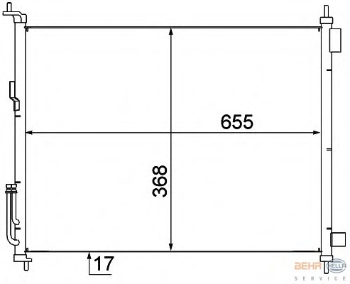 Condensator, climatizare 8FC 351 307-781 BEHR HELLA SERVICE - Radiator clima Condensator, climatizare 8FC 351 307-781 BEHR HELLA SERVICE - Radiator clima