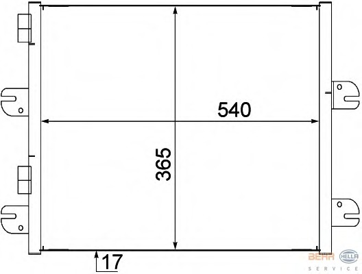 Condensator, climatizare 8FC 351 309-071 BEHR HELLA SERVICE - Radiator clima