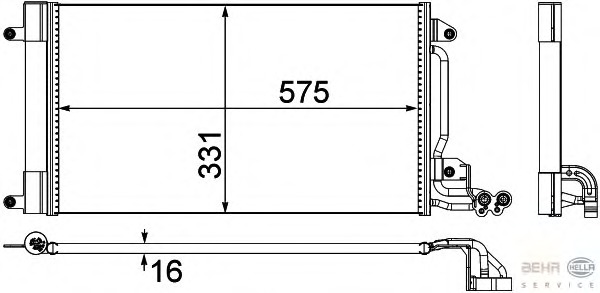 Condensator, climatizare 8FC 351 309-131 BEHR HELLA SERVICE - Radiator clima Condensator, climatizare 8FC 351 309-131 BEHR HELLA SERVICE - Radiator clima