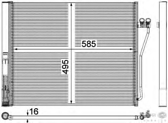 Condensator, climatizare 8FC 351 309-151 BEHR HELLA SERVICE - Radiator clima