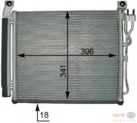 Condensator, climatizare 8FC 351 309-391 BEHR HELLA SERVICE - Radiator clima