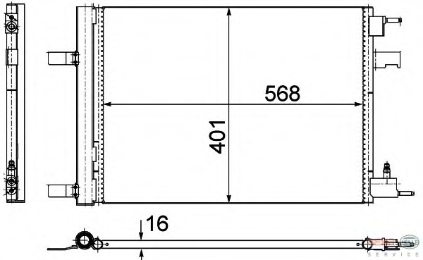 Condensator, climatizare 8FC 351 310-611 BEHR HELLA SERVICE - Radiator clima Condensator, climatizare 8FC 351 310-611 BEHR HELLA SERVICE - Radiator clima
