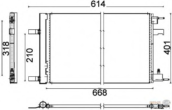 Condensator, climatizare 8FC 351 310-621 BEHR HELLA SERVICE - Radiator clima Condensator, climatizare 8FC 351 310-621 BEHR HELLA SERVICE - Radiator clima