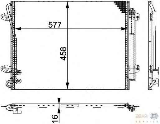 Condensator, climatizare 8FC 351 317-551 BEHR HELLA SERVICE - Radiator clima Condensator, climatizare 8FC 351 317-551 BEHR HELLA SERVICE - Radiator clima