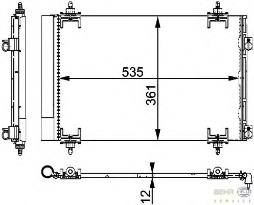 Condensator, climatizare 8FC 351 317-564 BEHR HELLA SERVICE - Radiator clima Condensator, climatizare 8FC 351 317-564 BEHR HELLA SERVICE - Radiator clima