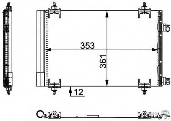 Condensator, climatizare 8FC 351 317-574 BEHR HELLA SERVICE - Radiator clima Condensator, climatizare 8FC 351 317-574 BEHR HELLA SERVICE - Radiator clima