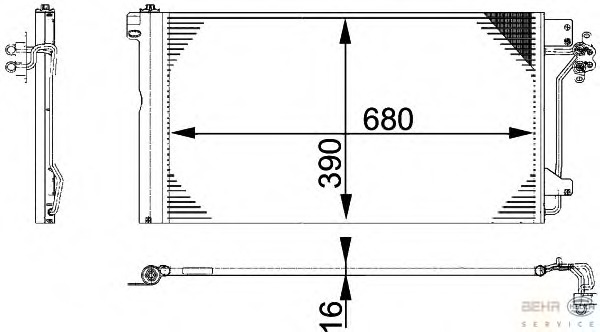 Condensator, climatizare 8FC 351 317-651 BEHR HELLA SERVICE - Radiator clima Condensator, climatizare 8FC 351 317-651 BEHR HELLA SERVICE - Radiator clima