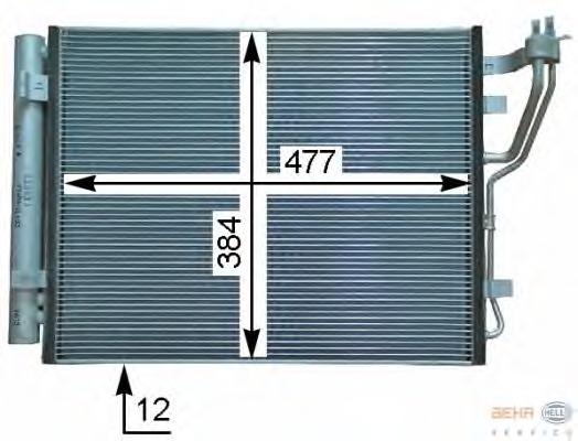 Condensator, climatizare 8FC 351 318-701 BEHR HELLA SERVICE - Radiator clima Condensator, climatizare 8FC 351 318-701 BEHR HELLA SERVICE - Radiator clima