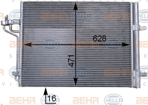 Condensator, climatizare 8FC 351 343-191 BEHR HELLA SERVICE - Radiator clima Condensator, climatizare 8FC 351 343-191 BEHR HELLA SERVICE - Radiator clima
