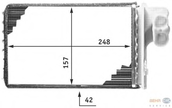Schimbator caldura, incalzire habitaclu 8FH 351 311-671 BEHR HELLA SERVICE - Schimbator caldura Schimbator caldura, incalzire habitaclu 8FH 351 311-671 BEHR HELLA SERVICE - Schimbator caldura