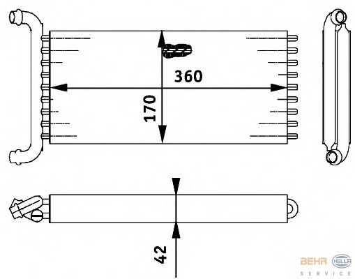 Schimbator caldura, incalzire habitaclu 8FH 351 312-141 BEHR HELLA SERVICE - Schimbator caldura Schimbator caldura, incalzire habitaclu 8FH 351 312-141 BEHR HELLA SERVICE - Schimbator caldura