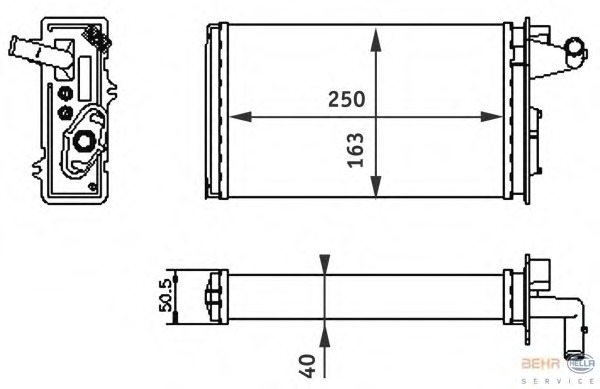 Schimbator caldura, incalzire habitaclu 8FH 351 313-041 BEHR HELLA SERVICE - Schimbator caldura Schimbator caldura, incalzire habitaclu 8FH 351 313-041 BEHR HELLA SERVICE - Schimbator caldura