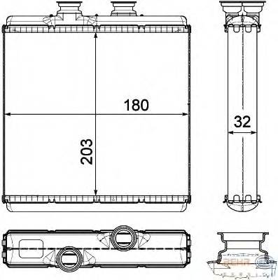 Schimbator caldura, incalzire habitaclu 8FH 351 315-411 BEHR HELLA SERVICE - Schimbator caldura