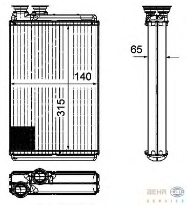 Schimbator caldura, incalzire habitaclu 8FH 351 315-571 BEHR HELLA SERVICE - Schimbator caldura Schimbator caldura, incalzire habitaclu 8FH 351 315-571 BEHR HELLA SERVICE - Schimbator caldura