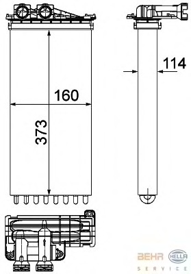 Schimbator caldura, incalzire habitaclu 8FH 351 315-581 BEHR HELLA SERVICE - Schimbator caldura Schimbator caldura, incalzire habitaclu 8FH 351 315-581 BEHR HELLA SERVICE - Schimbator caldura
