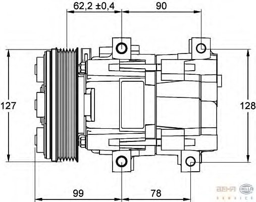 Compresor, climatizare 8FK 351 113-231 BEHR HELLA SERVICE - Compresor/piese Compresor, climatizare 8FK 351 113-231 BEHR HELLA SERVICE - Compresor/piese