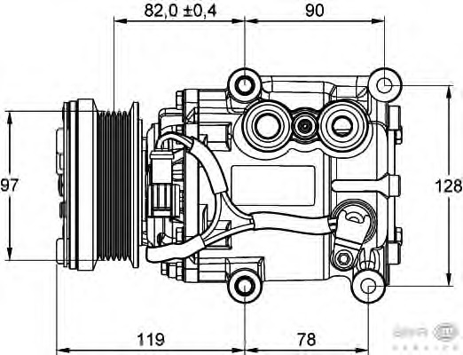 Compresor, climatizare 8FK 351 113-311 BEHR HELLA SERVICE - Compresor/piese Compresor, climatizare 8FK 351 113-311 BEHR HELLA SERVICE - Compresor/piese