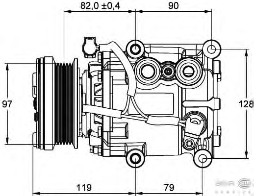 Compresor, climatizare 8FK 351 113-371 BEHR HELLA SERVICE - Compresor/piese Compresor, climatizare 8FK 351 113-371 BEHR HELLA SERVICE - Compresor/piese