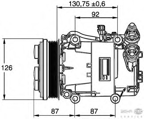 Compresor, climatizare 8FK 351 113-451 BEHR HELLA SERVICE - Compresor/piese Compresor, climatizare 8FK 351 113-451 BEHR HELLA SERVICE - Compresor/piese