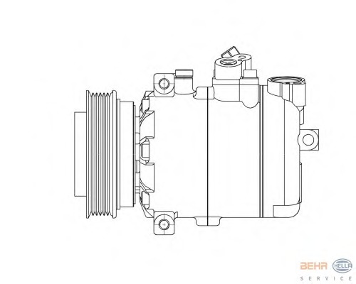 Compresor, climatizare 8FK 351 132-081 BEHR HELLA SERVICE - Compresor/piese Compresor, climatizare 8FK 351 132-081 BEHR HELLA SERVICE - Compresor/piese